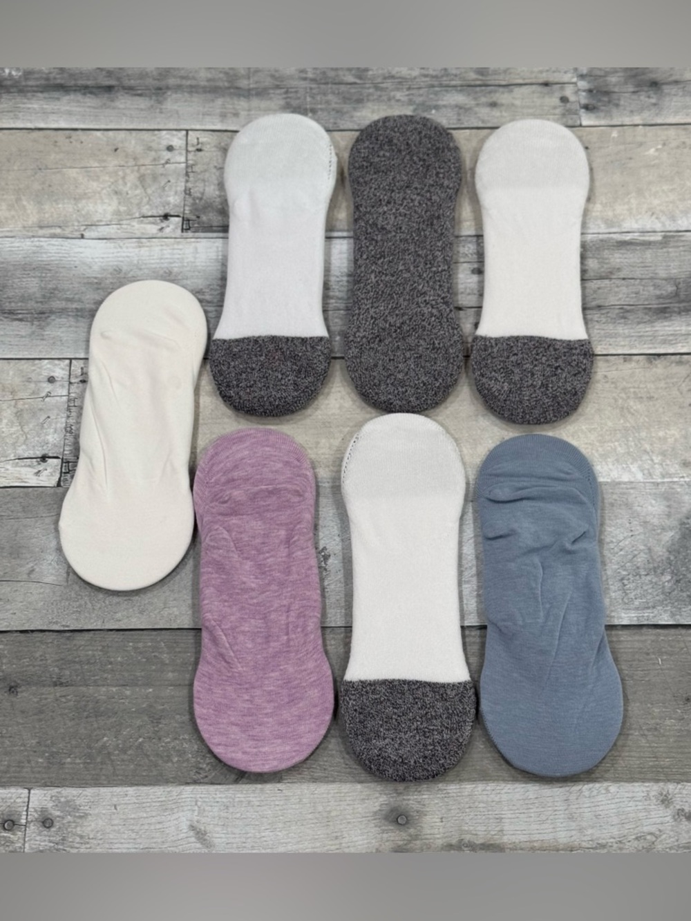 BOMBAS Cushioned No-Show 7-Pack UNISEX Socks - Assorted Colors - Sz - Large - Picture 2 of 3